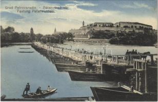 1914 Pétervárad, Peterwardein, Petrovaradin (Újvidék, Novi Sad); vár, zárt hajóhíd / castle, closed pontoon bridge