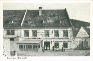 Mariazell, Hans Kostir vorm. Schweighofer Gasthof zum goldenen Stiefel, I. Wiener Gulasch Hütte / restaurant and hotel
