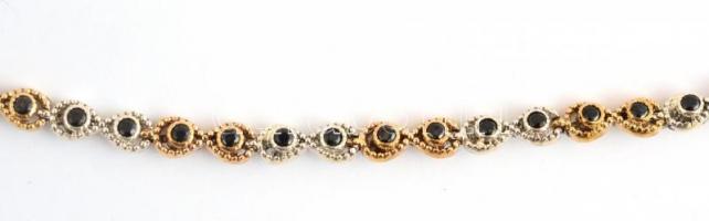 Ezüst (Ag) nyakék, jelzett, h: 50 cm, bruttó: 76,27 g