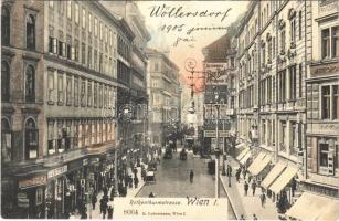 1906 Wien, Vienna, Bécs I. Rothenthurmstrasse / street, shops
