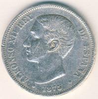 Spanyolország 1875. 5P Ag XII.Alfonz T:3 ph.