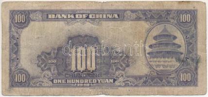 Kína 1940. 100Y T:III
China 1940. 100 Yuan C:F
Krause P#88