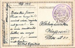 1915 Beschießung des Lovcen durch österr.-ung. Großkampfschiffe Detail 30.5 cm Geschütze / Lovcen bo...