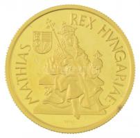 1990. 5000Ft Au "Mátyás király" dísztokban (7,03g/0.986) T:1- (PP) Hungary 1990. 5000 Fori...