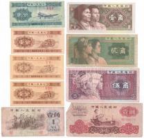 Kína 1953-1980. 1f-1Y (9db, 7xklf) T:I-III China 1953-1980. 1 Fen - 1 Yuan (9pcs, 7xdiff) C:UNC-F