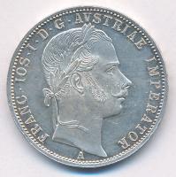 Ausztria 1861A 1Fl Ag Ferenc József T:1- Austria 1861A 1 Florin Ag Franz Joseph C:AU Krause KM#2219