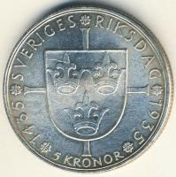 Svédország 1935. 5K Ag "50. évforduló" T:2