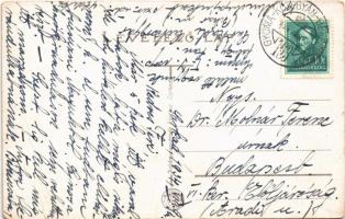 1934 Sarkad, Római katolikus templom, piac + "GYOMA - KÖTEGYÁN - BÉKÉSCSABA 163" vasúti mo...