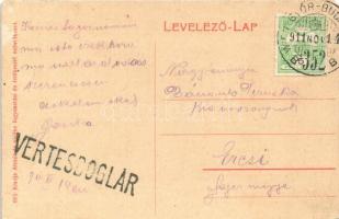 1911 Alcsút, Református templom, Szövetkezet üzlete és saját kiadása + "WIEN - GYŐR - BUDAPEST ...