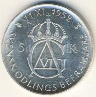Svédország 1952. 5K Ag "Gusztáv Adolf 70. születésnapja" T:2/2+
