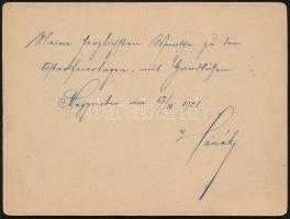 1908 Látkép Nagyszeben mellett. Hanák jelzéssel, feliratozott fotó 12x9 cm