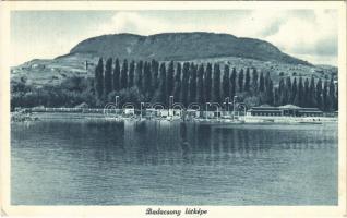 1935 Badacsony, látkép, fürdő (EK)
