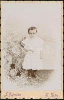 cca 1900 Temeskubin: F. Schmieder: Gyermek fotója 11x16 cm