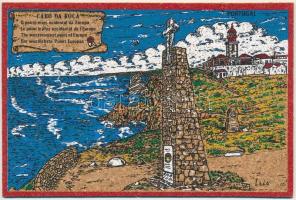 Cabo di Roca (Portugal) - modern parafa képeslap / modern corkwood postcard