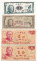 Kína ~1935. 1Y-10Y (4db, 3xklf) T:II-III China ~1935. 1 Yuan - 10 Yuan (4pcs, 3xdiff) C:XF-F