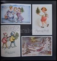 Karácsony Régi Képeslapokon. Terra - Kossuth Nyomda. 1986. - Nagy alakú album rengeteg színes képpel...