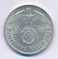 Német Harmadik Birodalom 1938B 2M Ag "Hindenburg" T:2 German Third Reich 1938B 2 Mark Ag &...