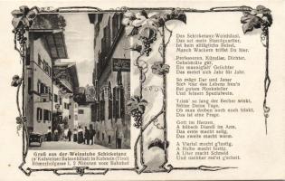Kufstein, Schicketanz Winery with advertisement-poem