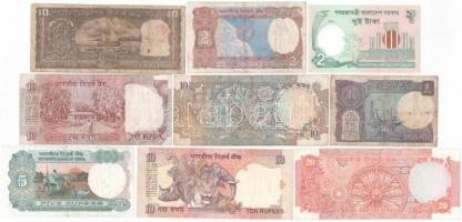 India 9xklf vegyes bankjegytétel T:I-III
India 9xdiff mixed banknote lot C:UNC-F