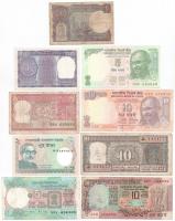 India 9xklf vegyes bankjegytétel T:I-III
India 9xdiff mixed banknote lot C:UNC-F