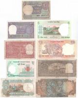 India 9xklf vegyes bankjegytétel T:I-III
India 9xdiff mixed banknote lot C:UNC-F