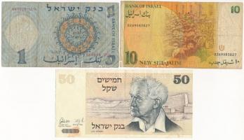 Izrael 1958. 1L + 1987. 10Sh + 1978. 50Sh T:III
Israel 1958. 1 Lira + 1987. 10 Sheqalim + 1978. 50 ...