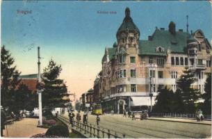 1917 Szeged, Kárász utca, villamos, Corso kávéház (EK)