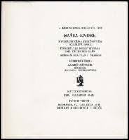 Szász Endre dedikált kiállítási katalógus