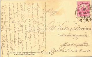 1927 Tapolca, Fürdő. Gerő Adolf kiadása + "BUDAPEST - KESZTHELY 48 B" vasúti mozgóposta bé...