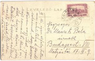 1925 Szarvaskő, várrom + "EGER - PUTNOK 378 A" vasúti mozgóposta bélyegző