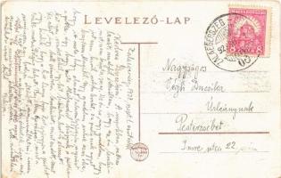 1927 Zalaegerszeg, látkép. Nemes Gábor kiadása + "ZALAEGERSZEG - CELLDÖMÖLK 83" vasúti moz...