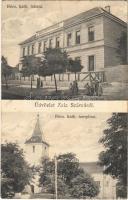 1910 Zalaszántó, Zala-Szántó; Római katolikus templom és iskola (fa)