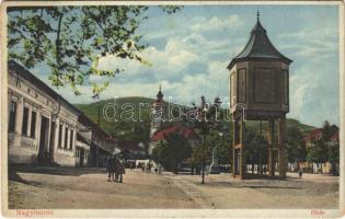 1938 Nagymaros, Fő tér, cukrászda, víztorony. Virág István kiadása (EK)