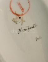 Kőbányai porcelán aladdin figura, kézzel festett, jelzett, hibátlan, m: 13,5 cm