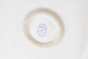 Zsolnay nagyméretű kézzel festett porcelán szalonnázó juhász szobor, jelzett, hibátlan, 34x15x22 cm