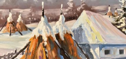 Iványi-Grünwald jelzéssel: Havas táj. Olaj, vászon. 50x70 cm