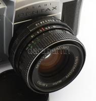 Asahi Pentax Spotmatic S1a fényképezőgép, Pentacon auto 50mm f/1.8 objektívvel, a zárszerkezet javít...