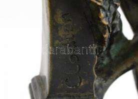 Claude Michel Clodion (1738-1814) után. Imádat. Bronz szobor, jelzett Clodion. Márvány talapzaton. /...