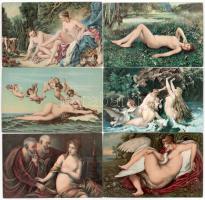 58 db RÉGI motívum képeslap: Stengel erotikus művész litho / 58 pre-1945 motive postcards: Stengel e...