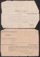 cca 1935-44 Békésszentandrási szül. hadnagy, tart. főhadnagy katonai okmányai, iratai: Igazolványi l...