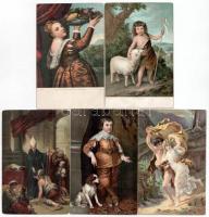58 db RÉGI motívum képeslap: Stengel művész litho / 58 pre-1945 motive postcards: Stengel litho art