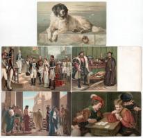 58 db RÉGI motívum képeslap: Stengel művész litho / 58 pre-1945 motive postcards: Stengel litho art