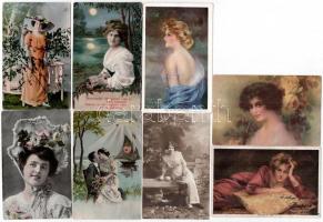 50 db RÉGI motívum képeslap: hölgyek / 50 pre-1945 motive postcards: lady