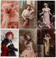 50 db RÉGI motívum képeslap: hölgyek / 50 pre-1945 motive postcards: lady