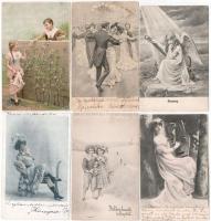 30 db RÉGI motívum képeslap: üdvözlő / 30 pre-1945 motive postcards: greeting