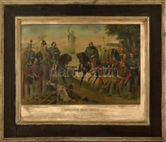 A tizenhárom aradi vértanú. kromolitográfia, papír, . Jelzett a litográfián:  Kiadó tulajdonos: Szék...