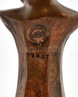 Melchior után: Nyelvet nyújtó fiú. Bronz szobor. Jelzett. / After Melchior. Boy with tongue out Bron...