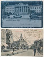2 db RÉGI magyar képeslap: Budapest, Pécs / 2 pre-1945 Hungarian town-view postcards