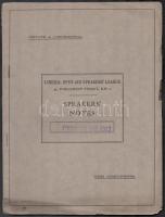 1923 Az angol liberális párt open-air szpiker ligájának bizalmas belső jegyzete május. / Liberal open air speakers league private and confidental speakers' notes + Liberal policy on trade and unimployment 22 p