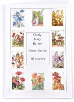 Cicely Mary Barker: Flower fairies, 10 poszter illusztrált papírmappában, modern nyomat, 2 duplummal, 46x32 cm